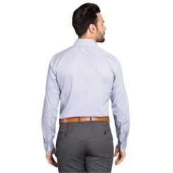 Chemise Droite à Poignet Mousquetaire Mille Raies Marine 100% Coton 7 Chemise Droite à Poignet Mousquetaire Mille Raies Marine 100% Coton -Loding 1596