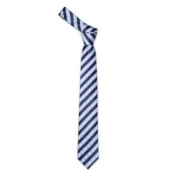 Cravate Club Pure Soie Marine Et Ciel