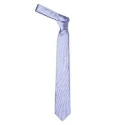 Cravate Club Pure Soie Ciel Fines Rayures Rose