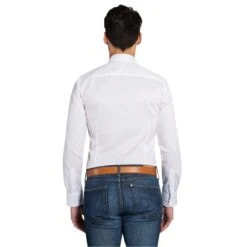 Chemise Cintrée Blanche En Twill De Coton 7 Chemise Cintrée Blanche En Twill De Coton -Loding 1827