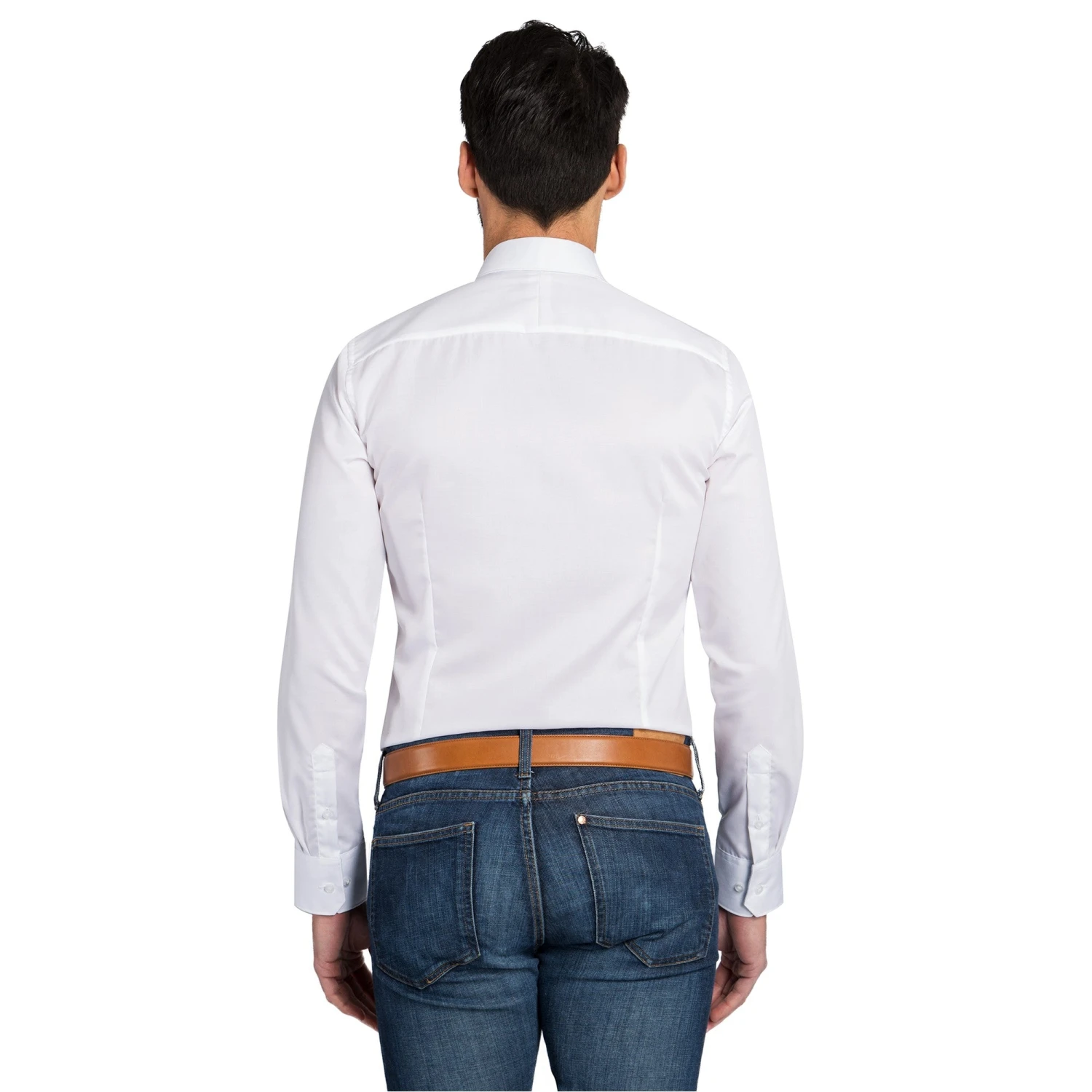 Chemise Cintrée Blanche En Twill De Coton 5 Chemise Cintrée Blanche En Twill De Coton – Image 3