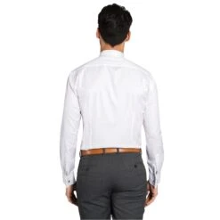 Chemise Blanche Slim Fit Poignet Mousquetaire 100% Coton Infroissable 7 Chemise Blanche Slim Fit Poignet Mousquetaire 100% Coton Infroissable -Loding 1845