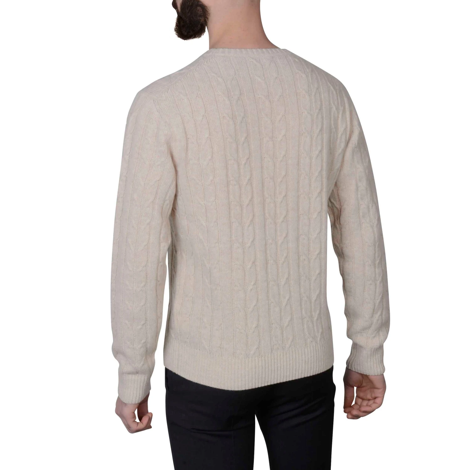 Pull Torsadé Laine Et Cachemire Beige 4 Pull Torsadé Laine Et Cachemire Beige – Image 2