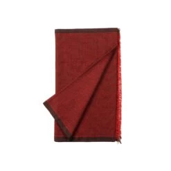 Echarpe Laine Et Soie Rouge Chiné