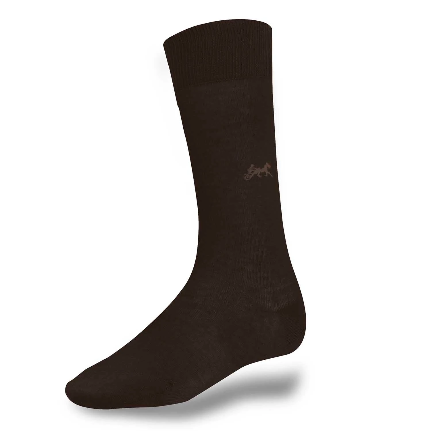 Chaussettes Marron En Coton Fil D'Ecosse Avec Sulky 3 Chaussettes Marron En Coton Fil D'Ecosse Avec Sulky