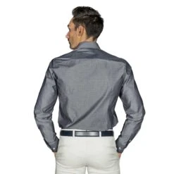 Chemise Cintrée Gris Motifs Fantaisie 6 Chemise Cintrée Gris Motifs Fantaisie -Loding 4306