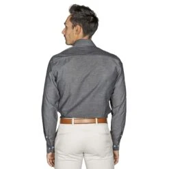 Chemise Cintrée Gris Motif Fantaisie 7 Chemise Cintrée Gris Motif Fantaisie -Loding 4321