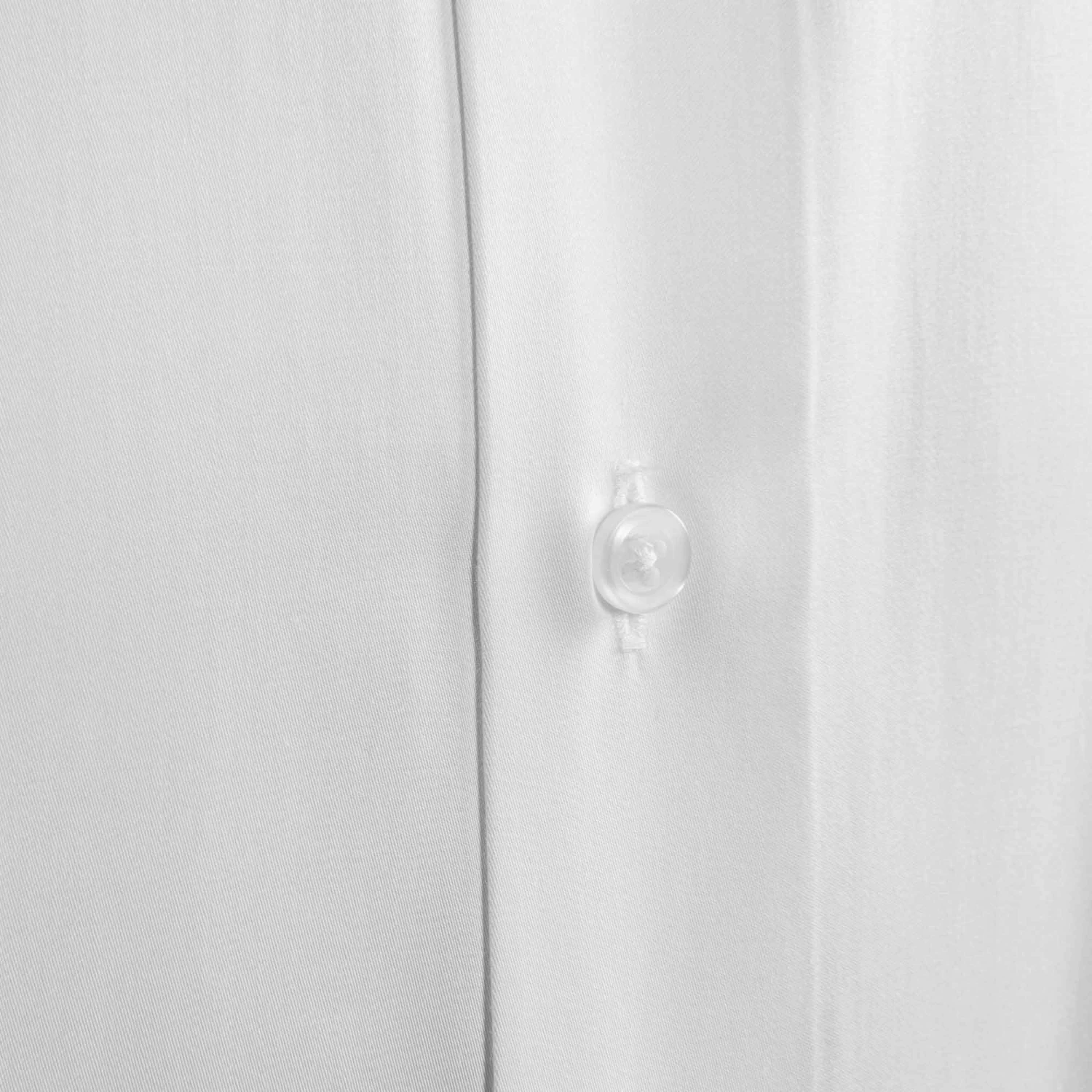 Chemise Droite Blanche Poignet Mousquetaire En Satin De Coton Sans Repassage 4 Chemise Droite Blanche Poignet Mousquetaire En Satin De Coton Sans Repassage – Image 2