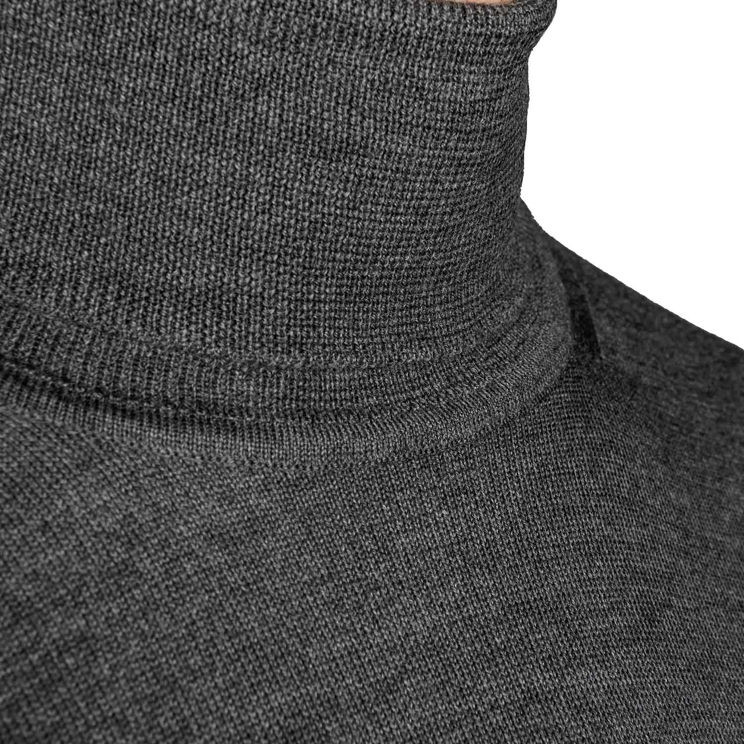 Pull Col Roulé 100% Pure Laine Mérinos Gris Anthracite 4 Pull Col Roulé 100% Pure Laine Mérinos Gris Anthracite – Image 2