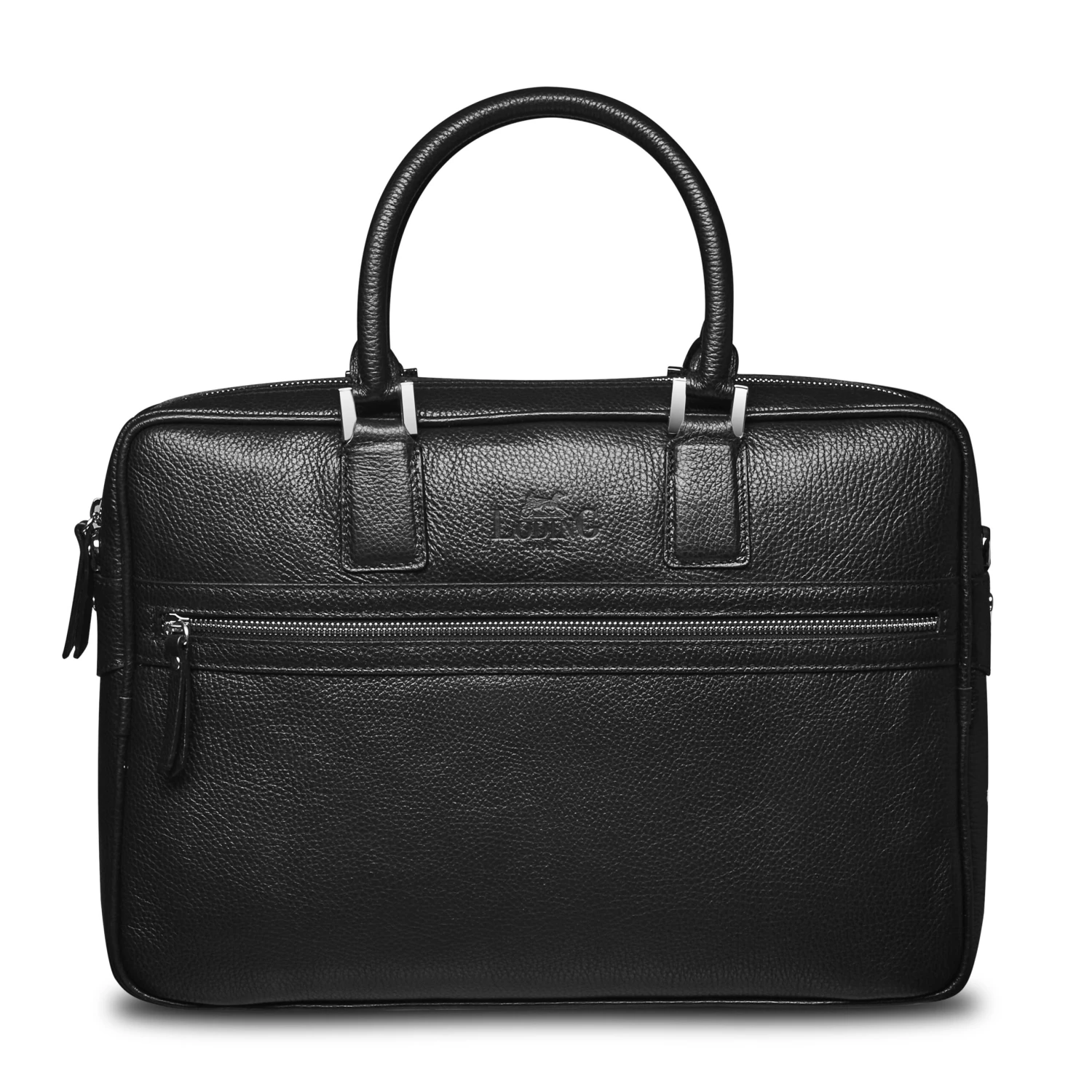 Porte-document En Cuir Grainé Noir 3 Porte-document En Cuir Grainé Noir