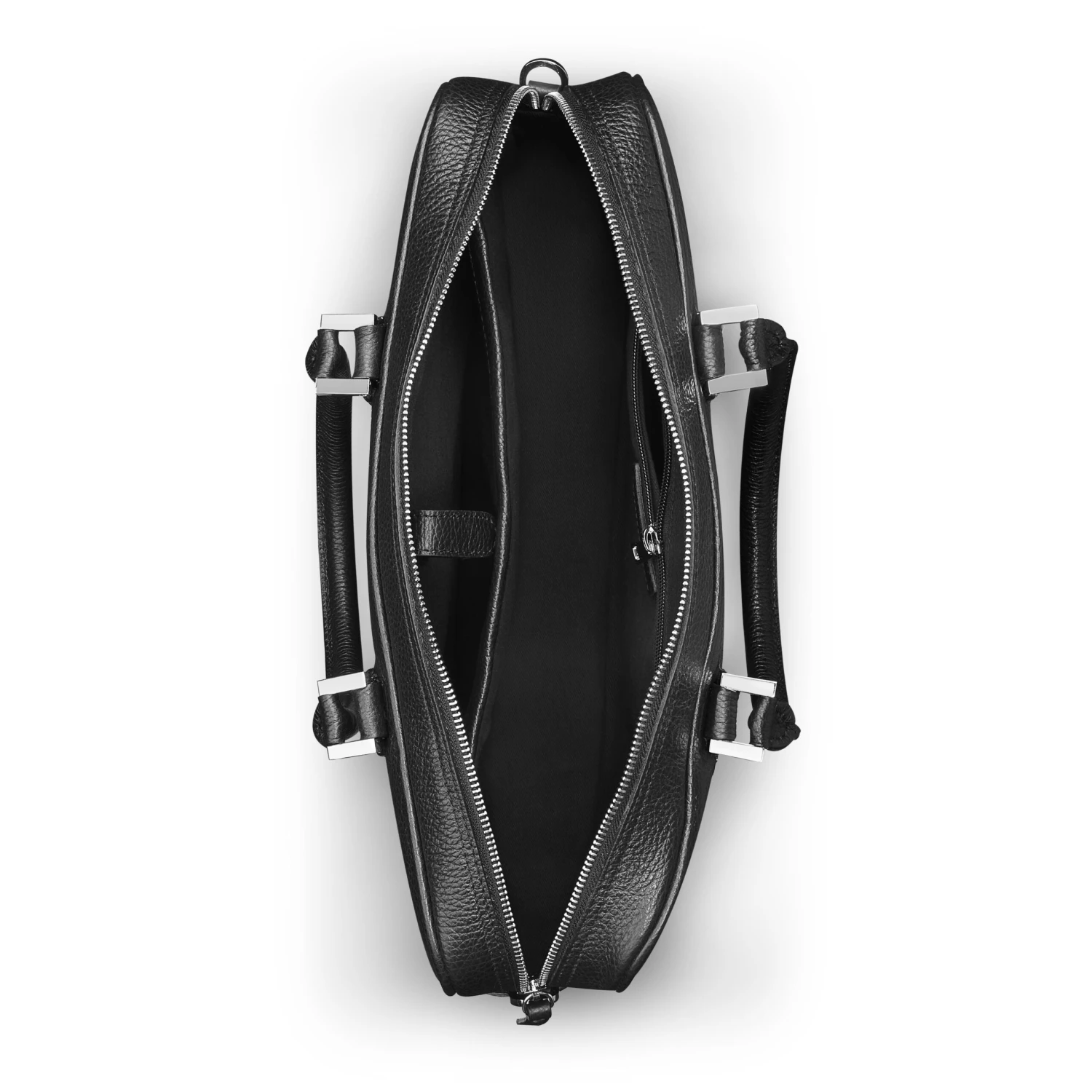 Porte-document En Cuir Grainé Noir 5 Porte-document En Cuir Grainé Noir – Image 3