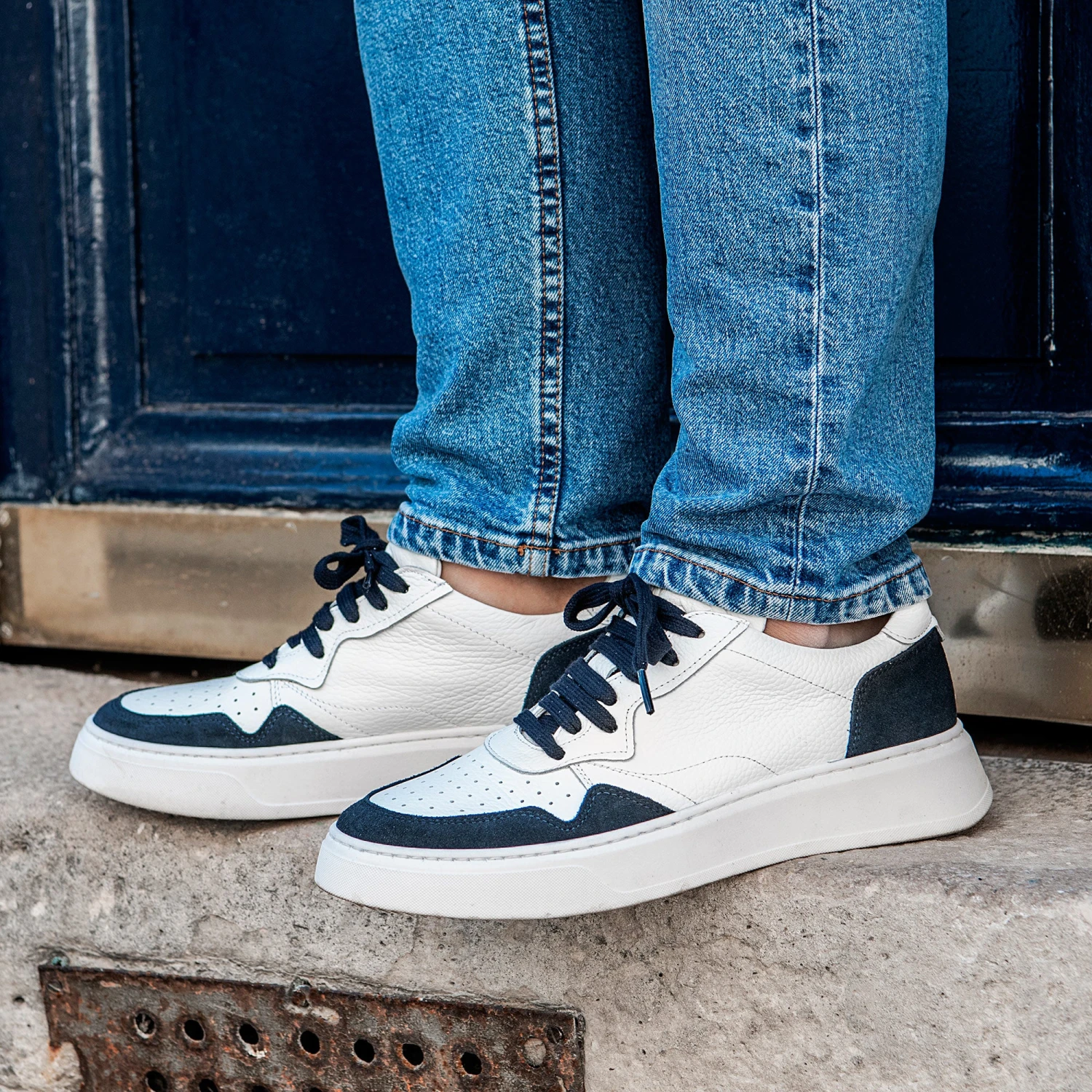 Sneakers Teora 716 Blanc/marine 4 Sneakers Teora 716 Blanc/marine – Image 2