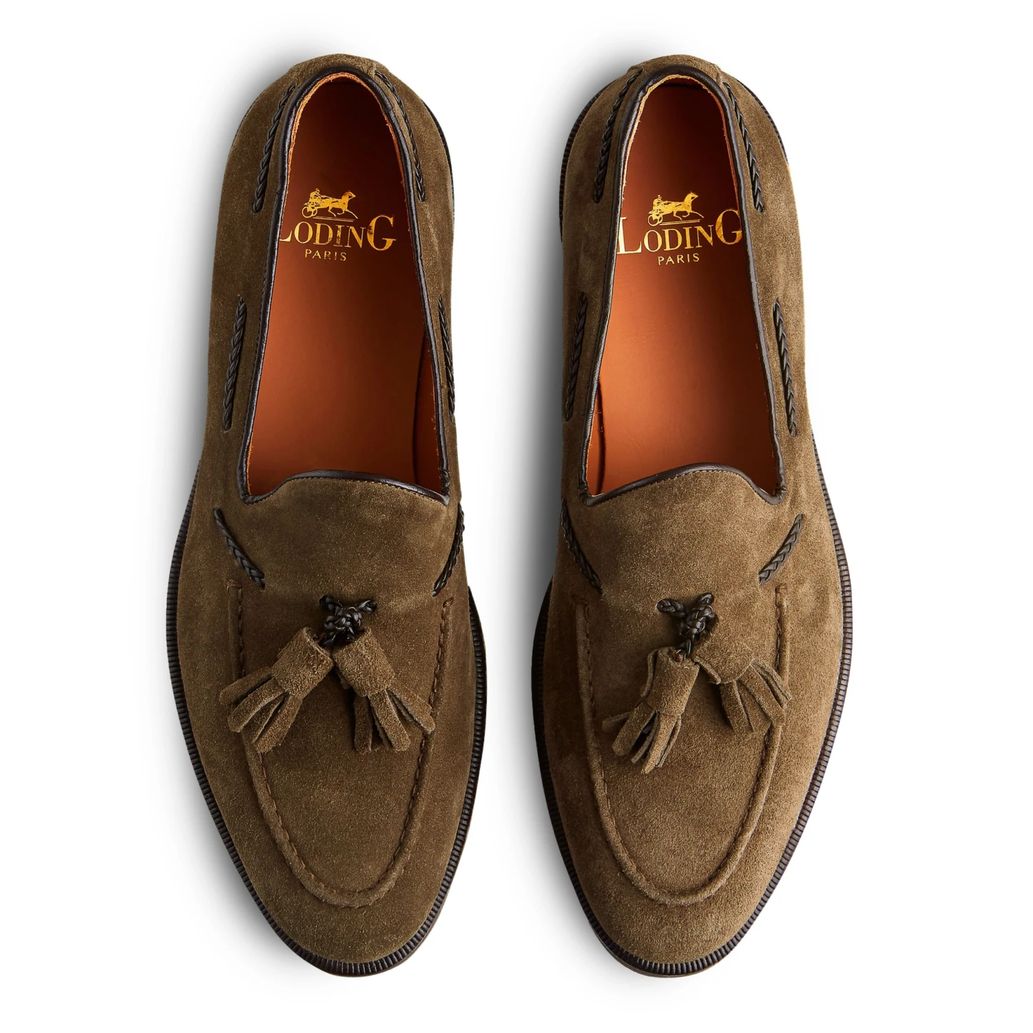 Mocassin à Pampille Strano 396 Veau Velours Taupe 5 Mocassin à Pampille Strano 396 Veau Velours Taupe – Image 3