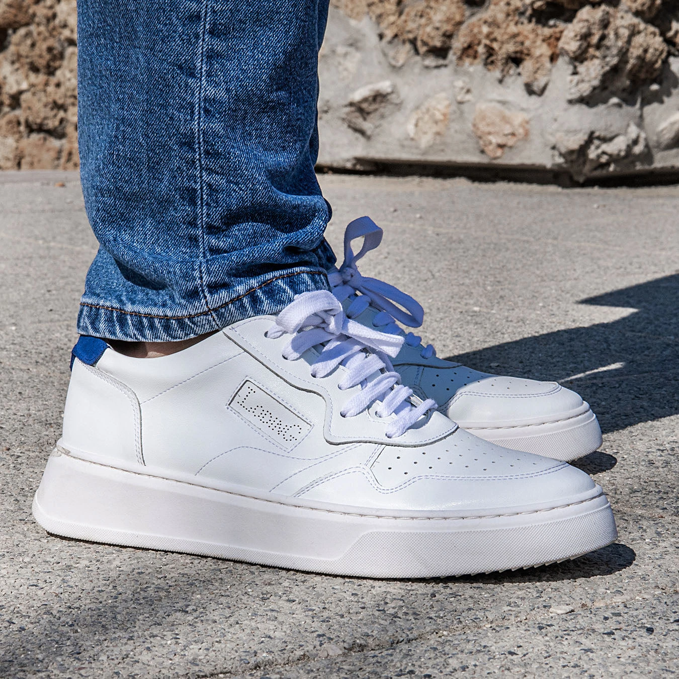 Sneakers Lioni 717 Blanc/bleu Roi 4 Sneakers Lioni 717 Blanc/bleu Roi – Image 2