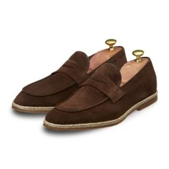 Mocassin Espadrille Capri 1100 Veau Velours Marron
