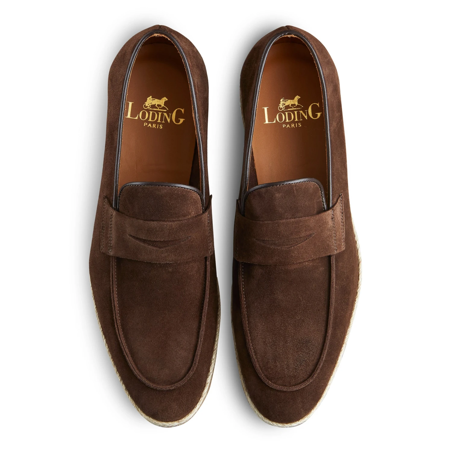 Mocassin Espadrille Capri 1100 Veau Velours Marron 5 Mocassin Espadrille Capri 1100 Veau Velours Marron – Image 3