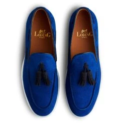 Mocassin à Pampille Melia 397 Veau Velours Bleu électrique -Loding 5320 37e95da4 46ba 4a4c 86e7 0e577cddae6c