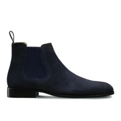 Bottines Basses Shoji 1008 Veau Velours Bleu Marine 10 Bottines Basses Shoji 1008 Veau Velours Bleu Marine -Loding CHA1008SUBL 3