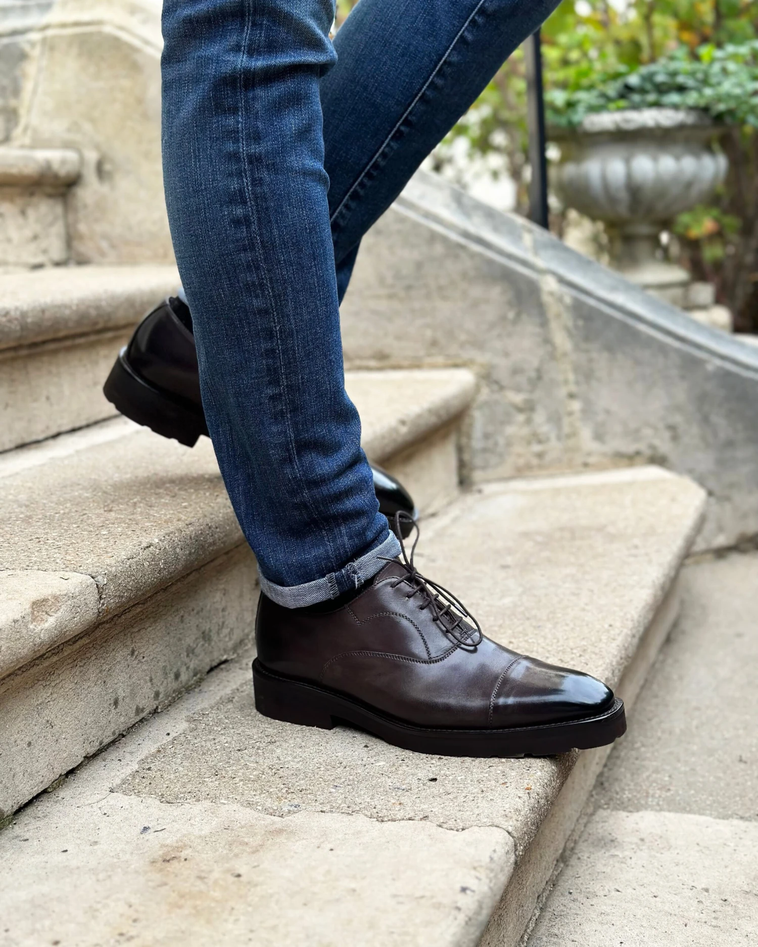 Richelieu Marron à Bout Droit Rapporté Ponti 347 4 Richelieu Marron à Bout Droit Rapporté Ponti 347 – Image 2