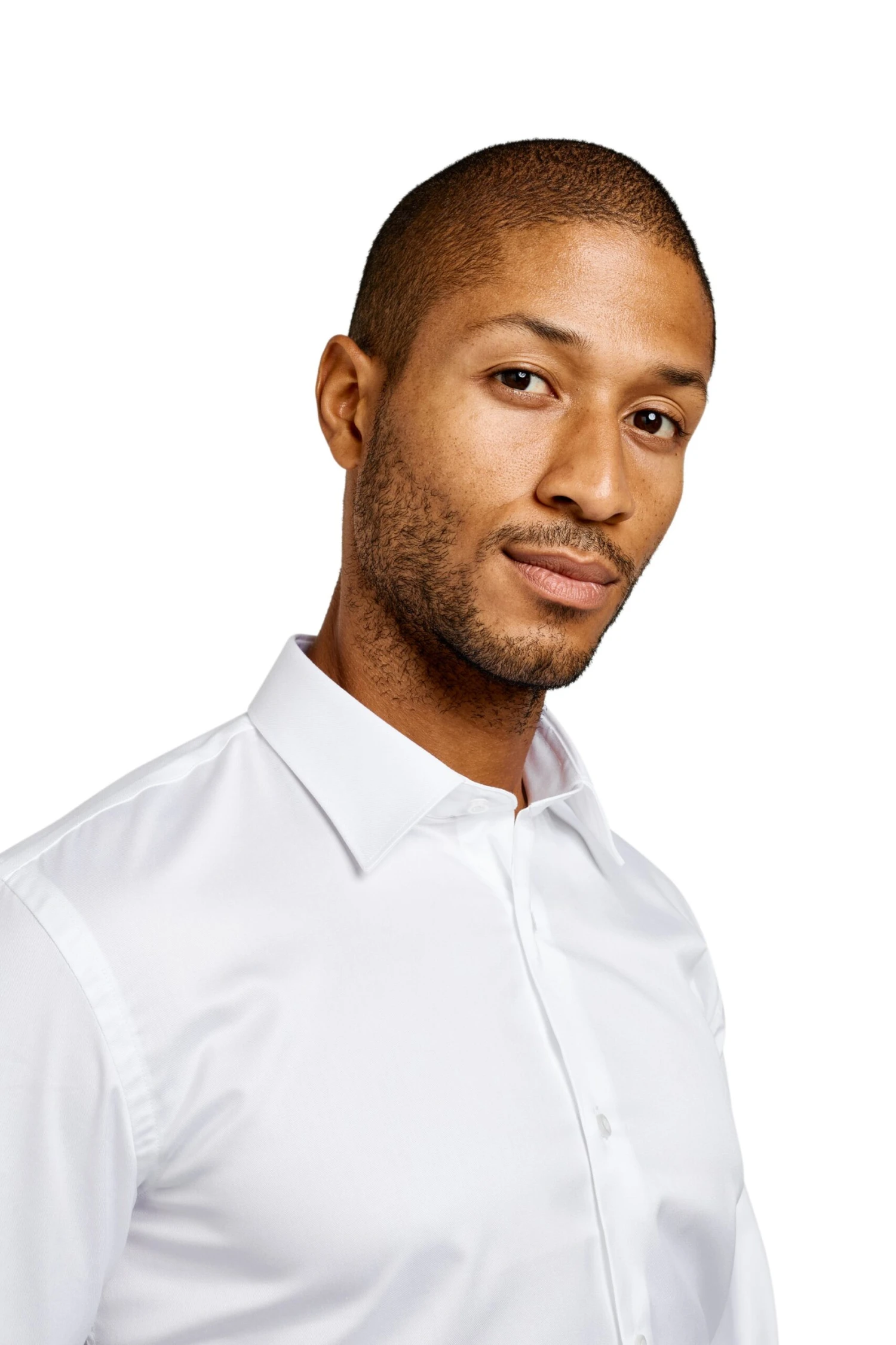 Chemise Blanche Cintrée Sans Repassage En Twill De Coton 4 Chemise Blanche Cintrée Sans Repassage En Twill De Coton – Image 2