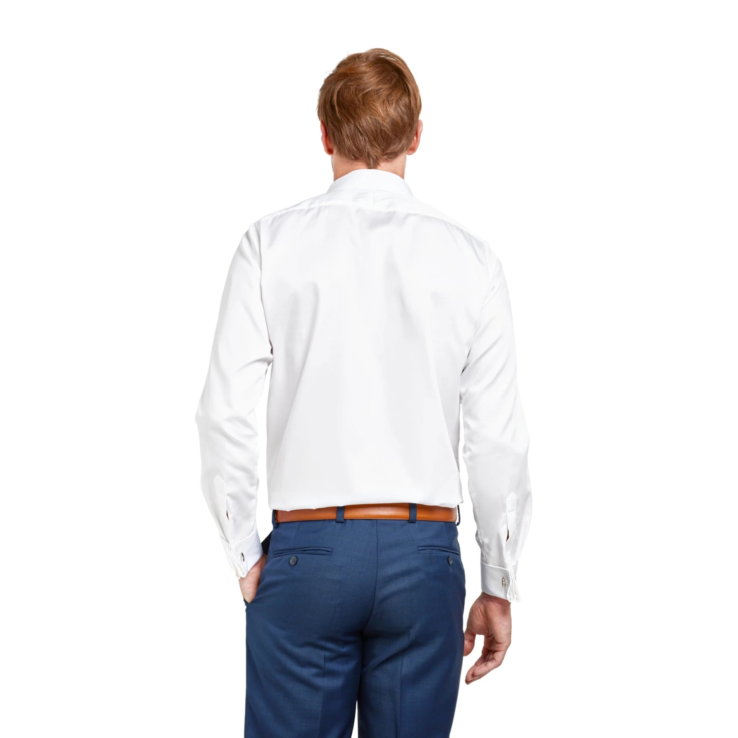 Chemise Droite Blanche Sans Repassage 100% Coton Poignet Mousquetaire 5 Chemise Droite Blanche Sans Repassage 100% Coton Poignet Mousquetaire – Image 3