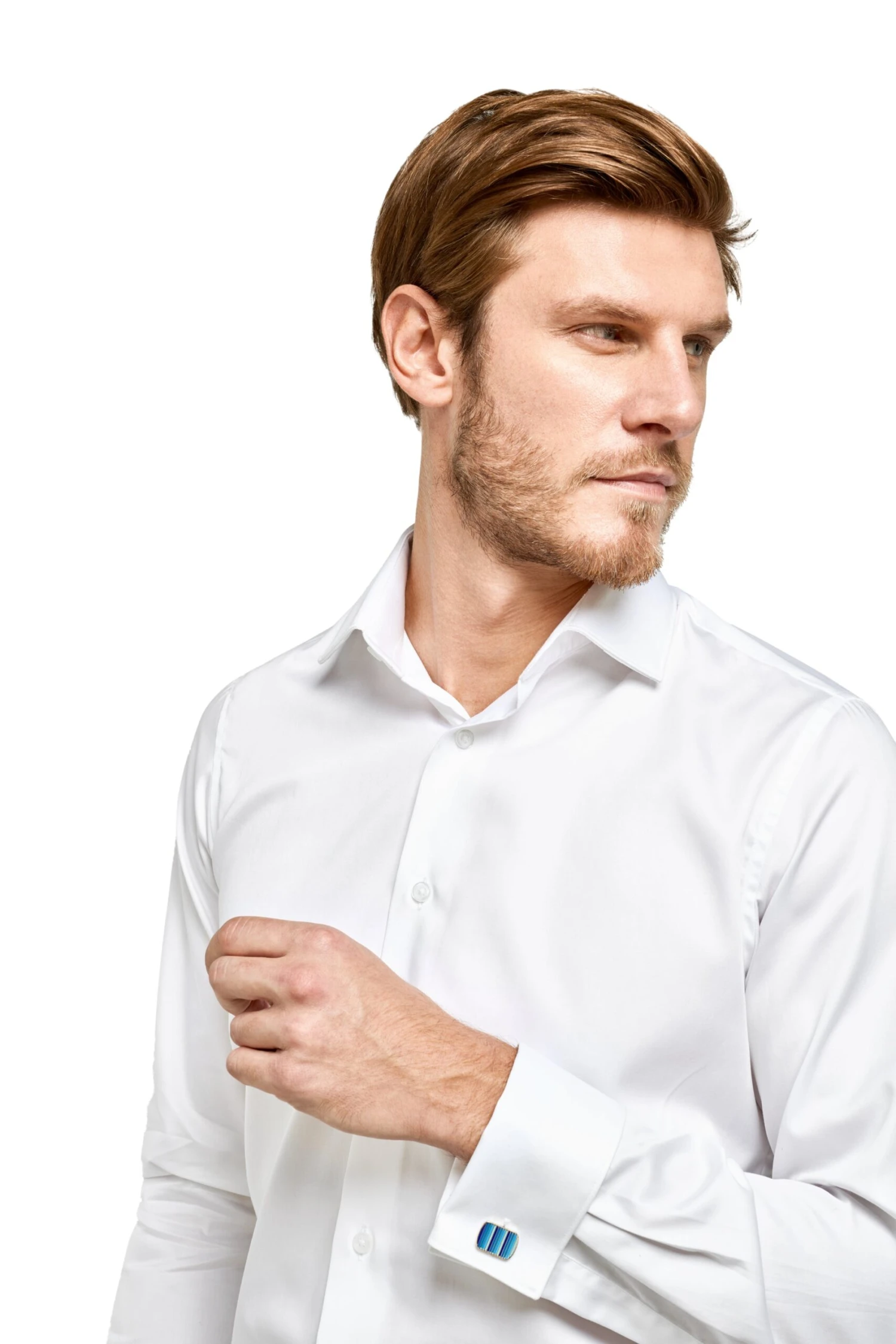 Chemise Droite Blanche Sans Repassage 100% Coton Poignet Mousquetaire 4 Chemise Droite Blanche Sans Repassage 100% Coton Poignet Mousquetaire – Image 2