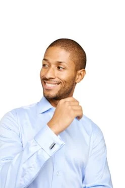 Chemise Slim Fit Bleu Ciel Sans Repassage 100% Coton Poignet Mousquetaire 5 Chemise Slim Fit Bleu Ciel Sans Repassage 100% Coton Poignet Mousquetaire -Loding CHE1113E 3