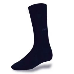 Chaussettes Bleu Marine En Coton Fil D'Ecosse Avec Sulky