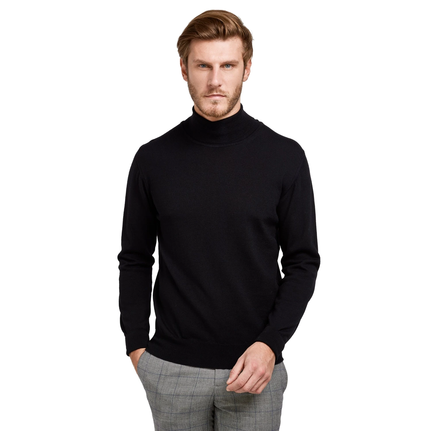 Pull Col Roulé 100% Pure Laine Mérinos Noir 3 Pull Col Roulé 100% Pure Laine Mérinos Noir