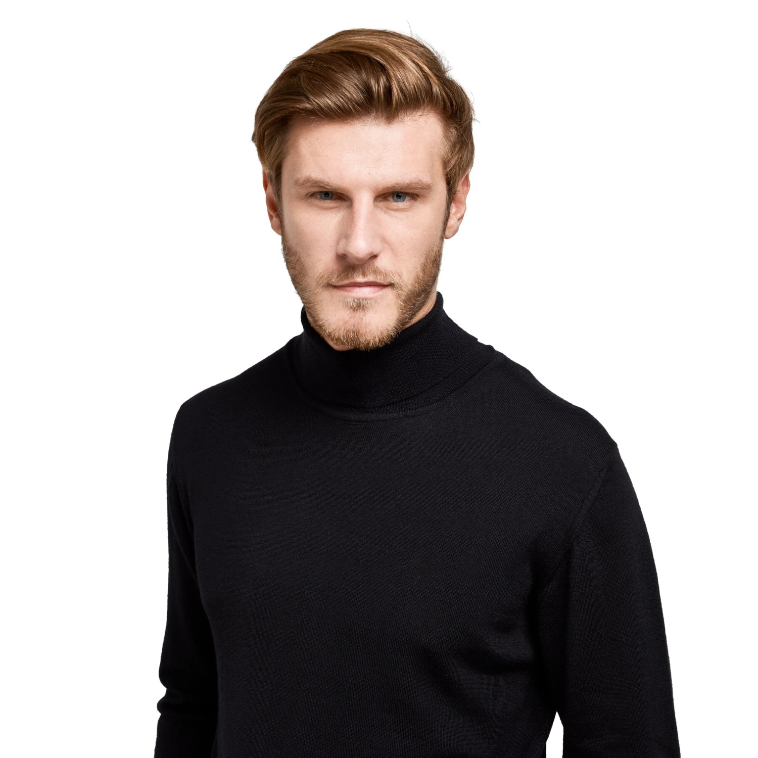 Pull Col Roulé 100% Pure Laine Mérinos Noir 4 Pull Col Roulé 100% Pure Laine Mérinos Noir – Image 2