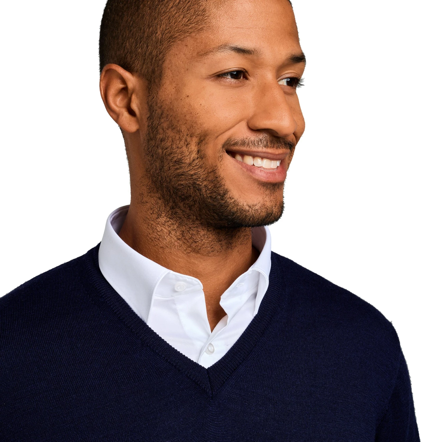 Pull Col V 100% Pure Laine Mérinos Marine 4 Pull Col V 100% Pure Laine Mérinos Marine – Image 2