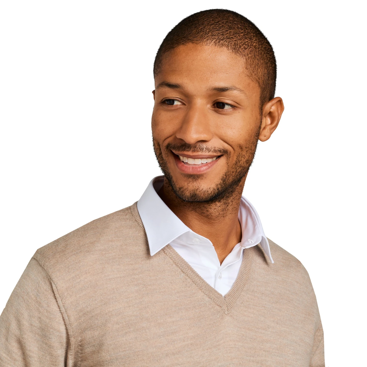 Pull Col V 100% Pure Laine Mérinos Sable 4 Pull Col V 100% Pure Laine Mérinos Sable – Image 2