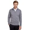 Pull Col Zip Laine Mérinos Et Cachemire Gris 1 Pull Col Zip Laine Mérinos Et Cachemire Gris -Loding PULCZIP GRIS 1