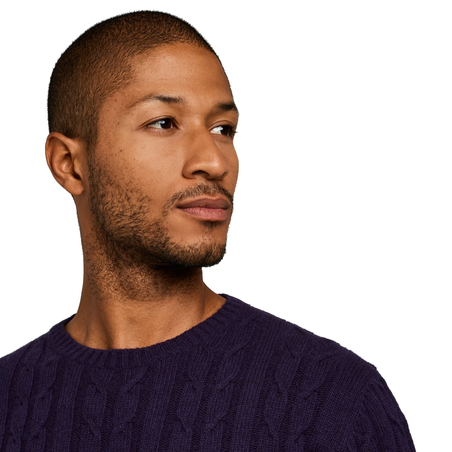 Pull Torsadé Laine Et Cachemire Violet 5 Pull Torsadé Laine Et Cachemire Violet – Image 3