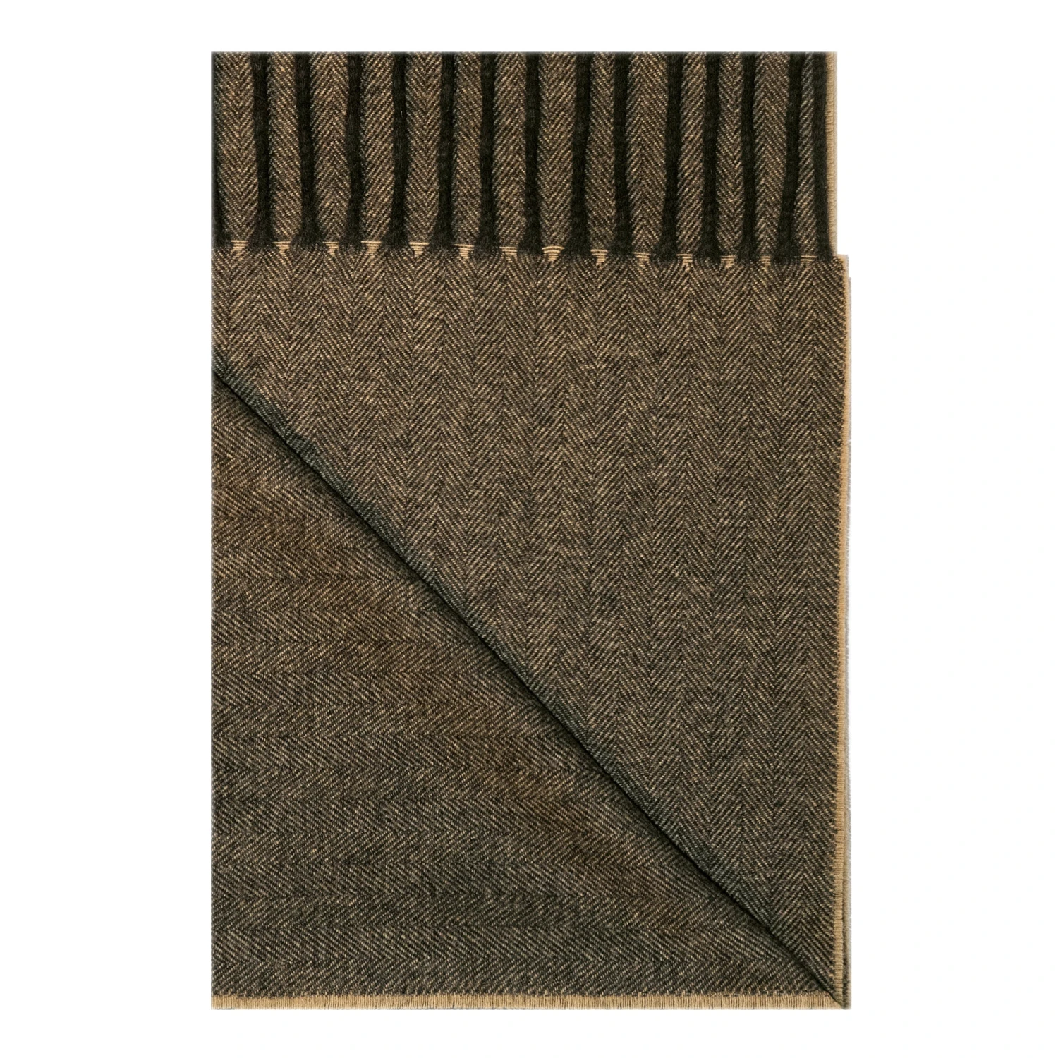 Echarpe Chevrons En Laine Et Cachemire Beige 5 Echarpe Chevrons En Laine Et Cachemire Beige – Image 3