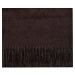 Echarpe Unie En Pure Laine Marron
