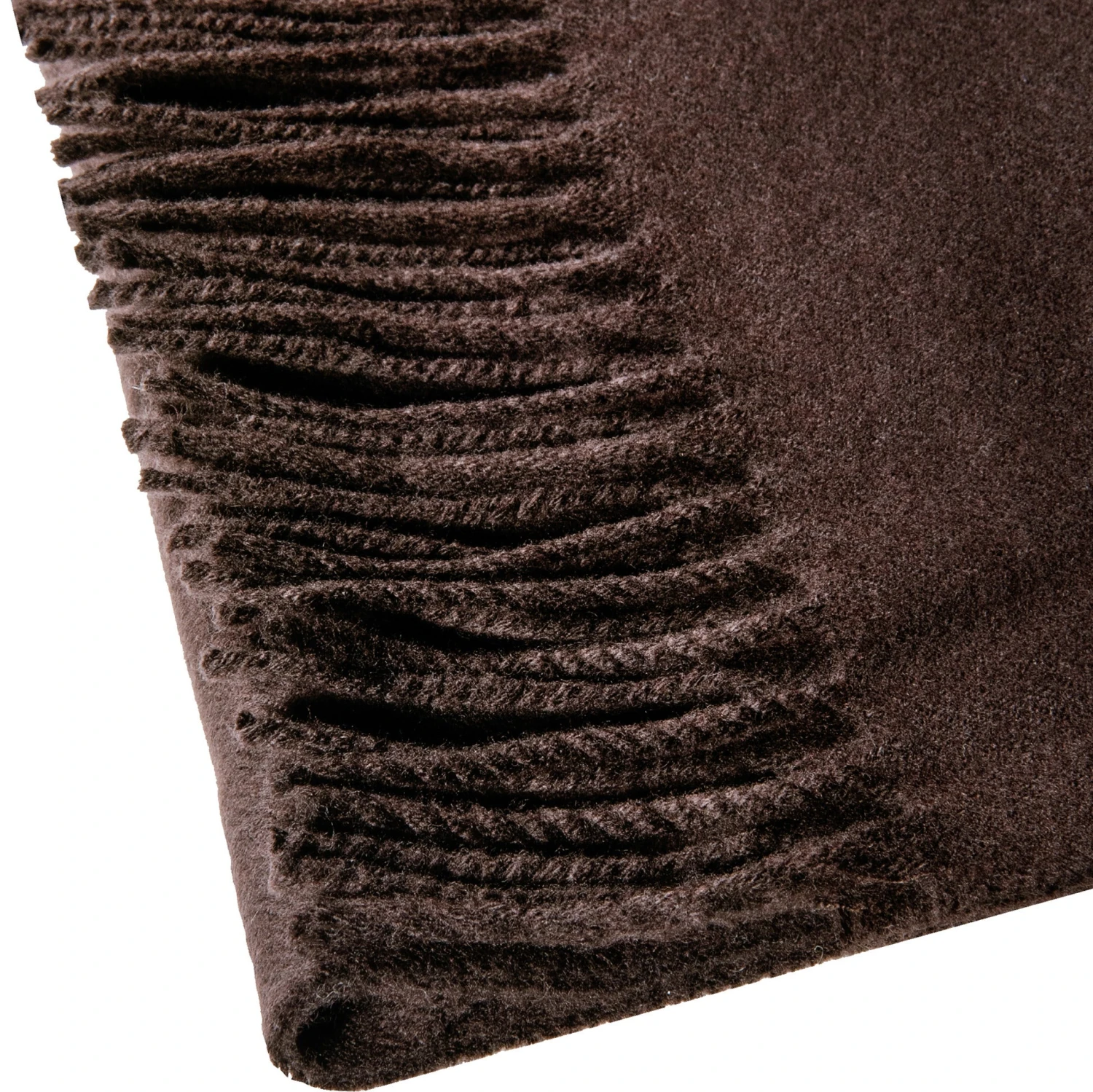 Echarpe Unie En Pure Laine Marron 4 Echarpe Unie En Pure Laine Marron – Image 2