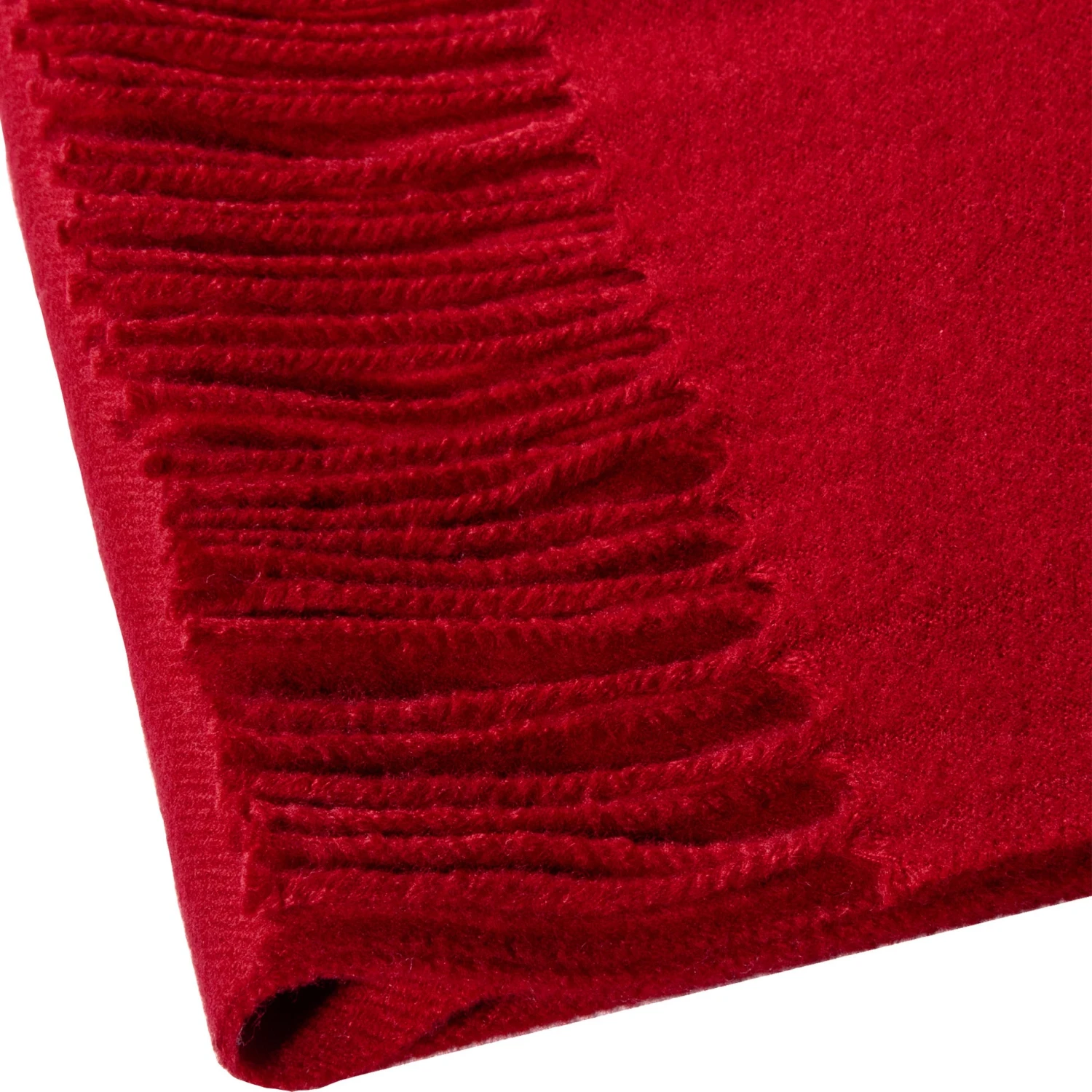 Echarpe Unie En Pure Laine Rouge 4 Echarpe Unie En Pure Laine Rouge – Image 2