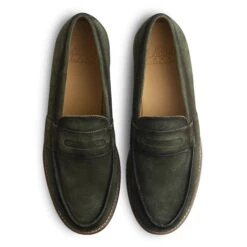 Mocassin Veau Velours Vert Arizona 1006 -Loding mocassin homme veau velours suede vert 1006SUKA 4