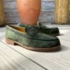 Mocassin Veau Velours Vert Arizona 1006 -Loding mocassin vert veau velours pour homme w